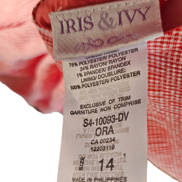 Iris & Ivy | Vintage Red Gingham Print  Dress Size Small - Picture 2 of 6